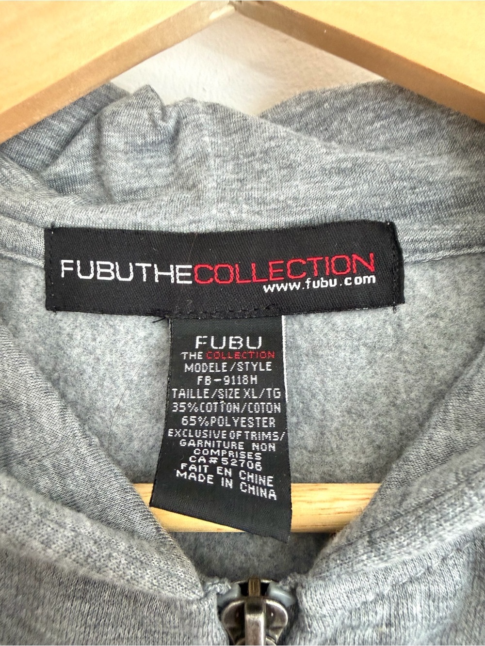 Vintage Y2K FUBU Plaid Logo Hit Zip Hoodie Y2K XL - Picture 7 of 7
